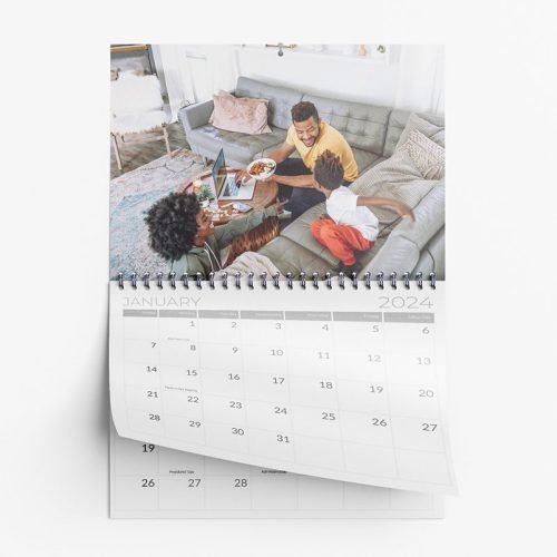 press printed 8.5x11 calendar